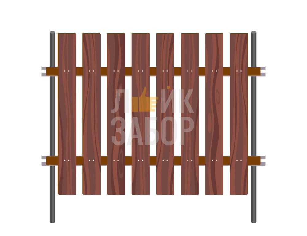 Деревянный забор Стандарт (штакетник)