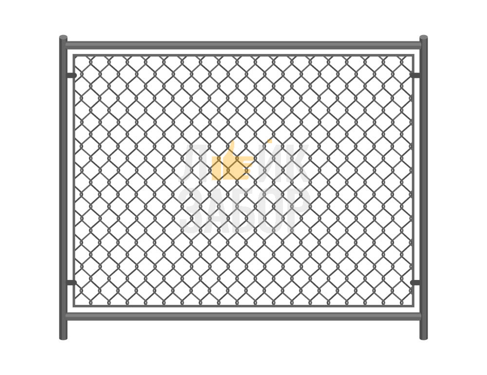 Секционный забор из сетки рабицы
