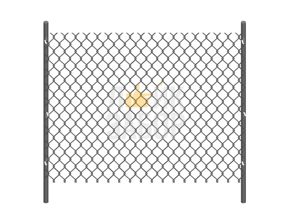 Забор из сетки рабицы Эконом