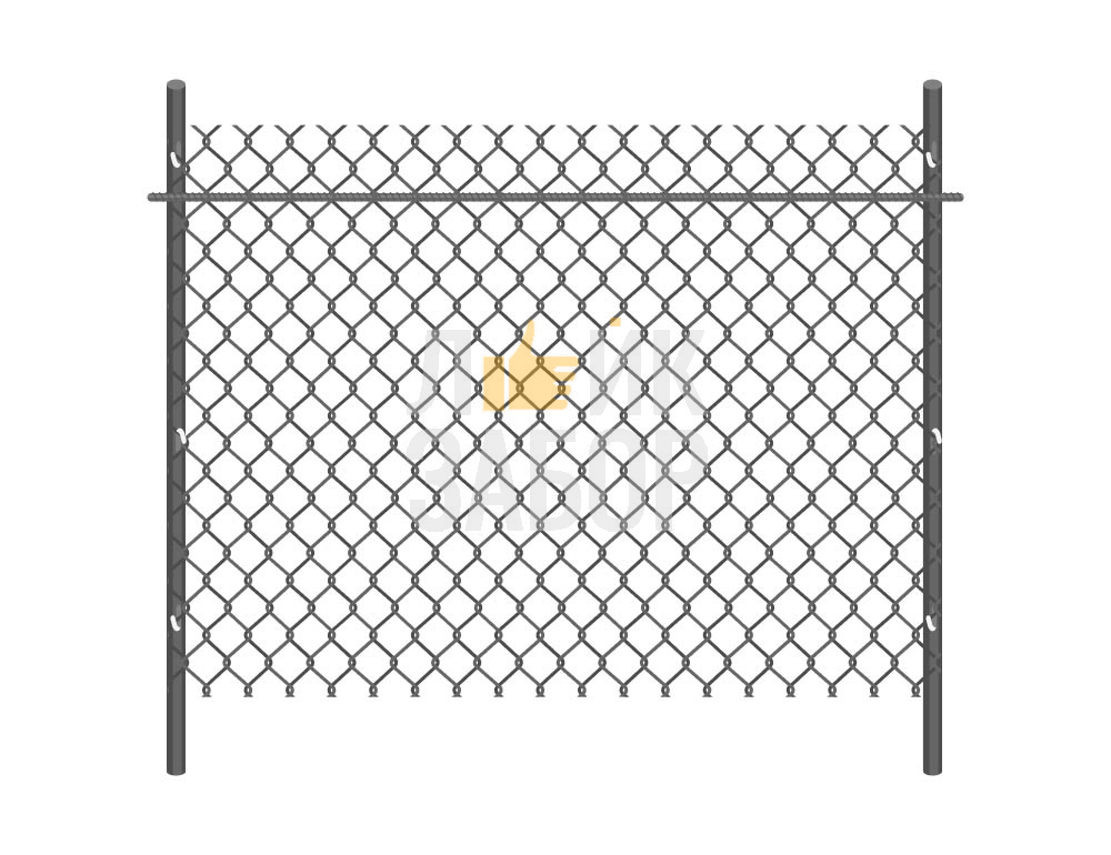 Забор из сетки рабицы Стандарт