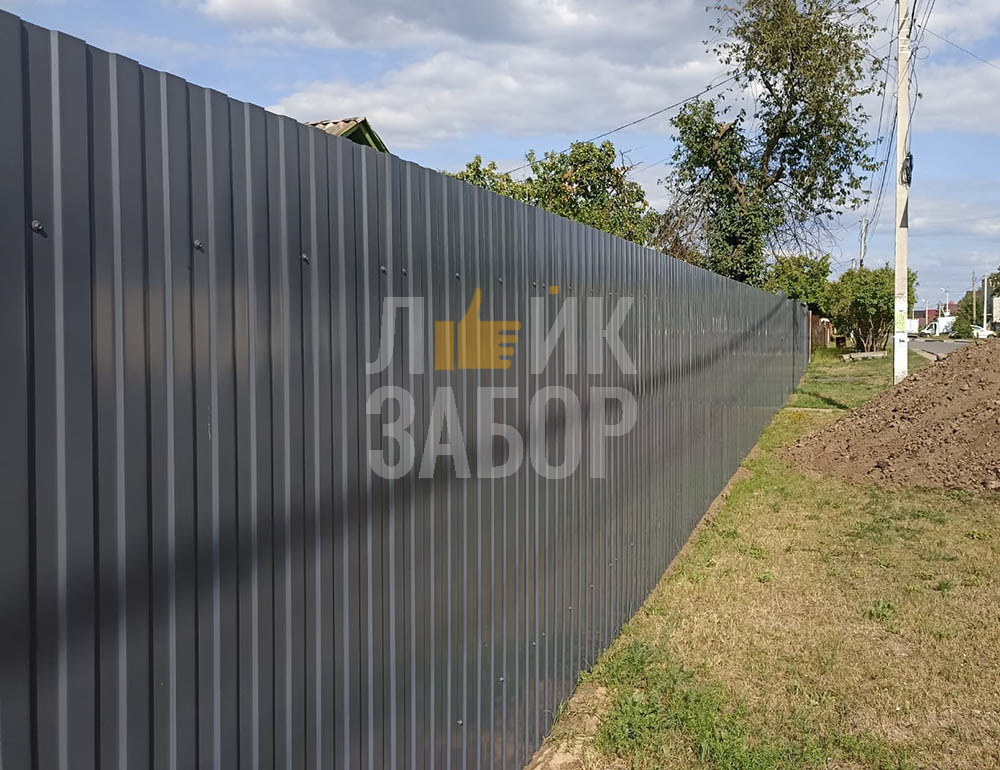 Забор цвет серый графит